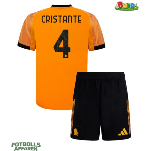 AS Roma Bryan Cristante #4 Bortaställ Barn 2025-26 Kortärmad (+ Korta byxor)